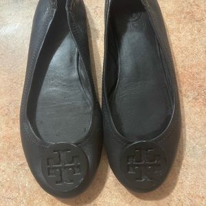 Tory Burch all black flats